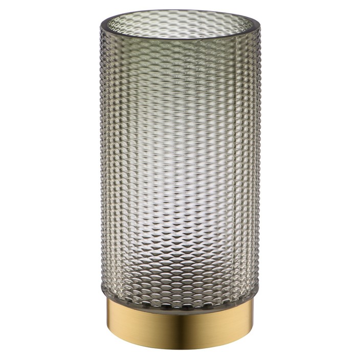 Декоративная ваза из цветного стекла с золотым напылением, 12,5×12,5×24 см, цвет серый ваза бочонок вещицы 14 3х14 3х23 5 см стекло с золотым напылением