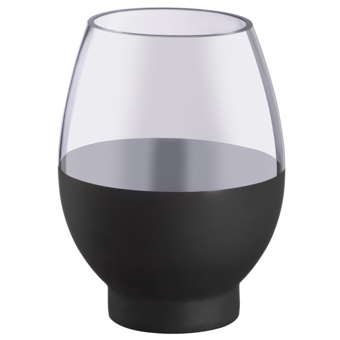Декоративная ваза из стекла с напылением, 15×15×20 см, цвет серо-чёрный ваза декоративная вещицы из стекла с cеребряным напылением 15х15х27 см серебристый csa 22