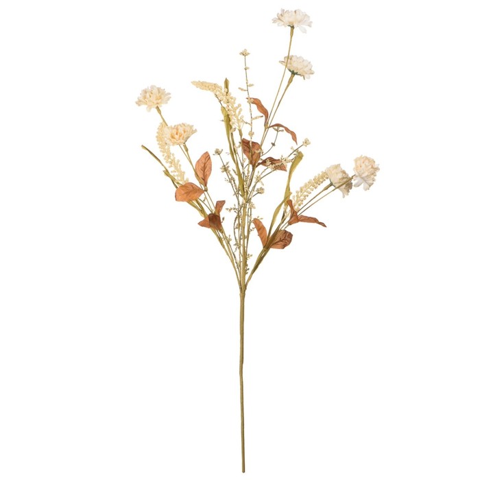 Искусственный цветок «Гвоздика луговая», высота 75 см, цвет светло-жёлтый искусственный цветок эремурус полевой высота 75 см цвет жёлтый