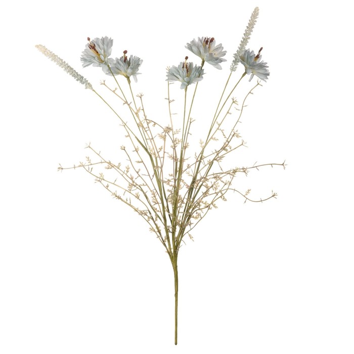 Искусственный цветок «Василек полевой», высота 55 см, цвет голубой искусственный цветок полевой высота 30 см цвет красный