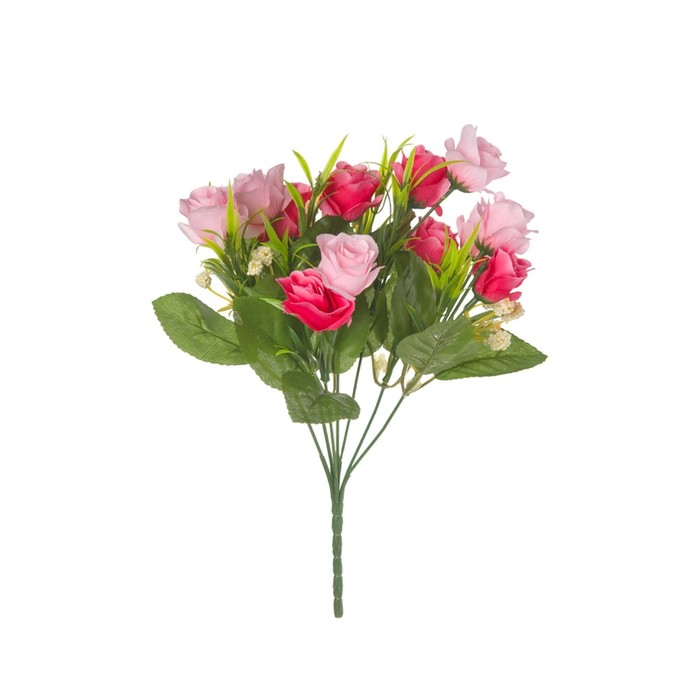 Искусственный букет «Роза», высота 27 см, цвет розовый букет искусственный вещицы роза в букете 27см розовый