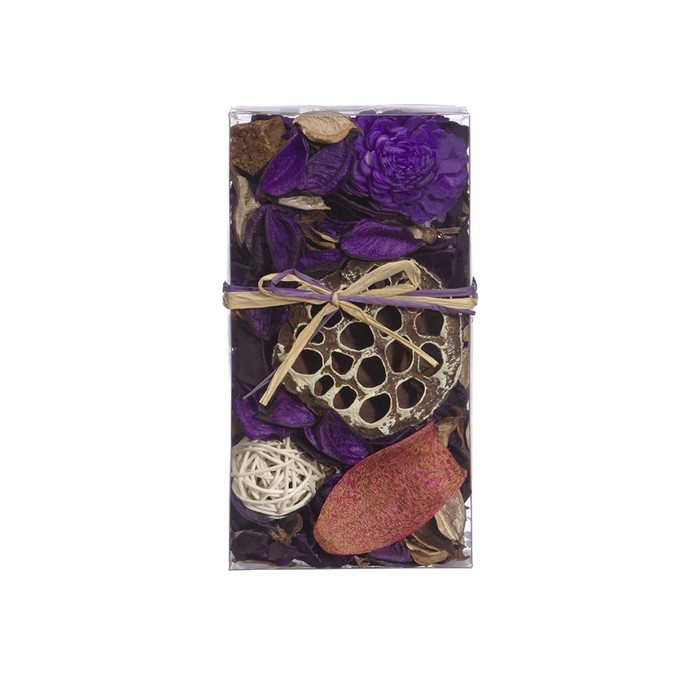 Набор сухоцветов из натуральных материалов с ароматом лаванды «Вещицы», короб 20×10,5×6 см цена и фото