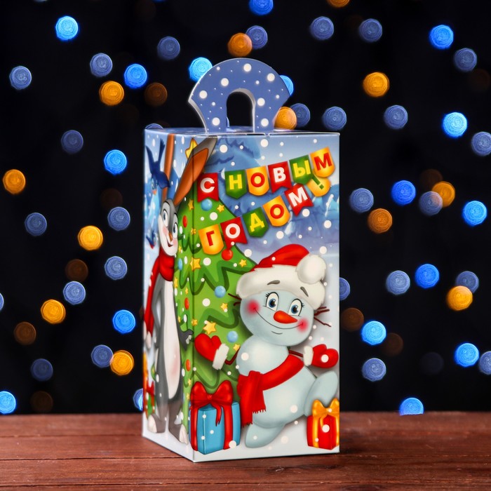 

Подарочная коробка «Новогодний хоровод», 9,5 х 9,5 х 19,7 см