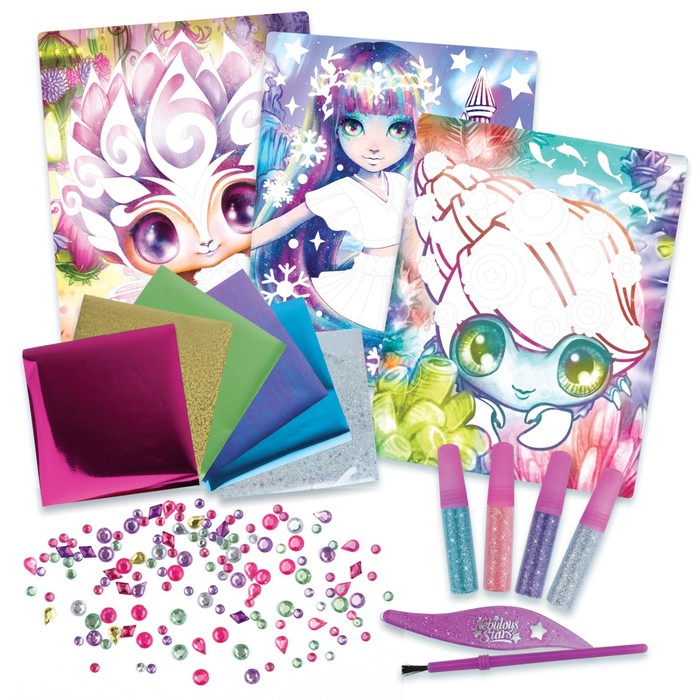 фото Набор аппликаций из фольги для девочек nebulous stars marinia «волшебный блеск»