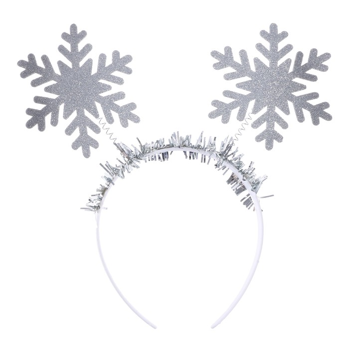 Карнавальный ободок «Снежинка», цвет серебро ободок снежинка от бренда bantikshop серебро