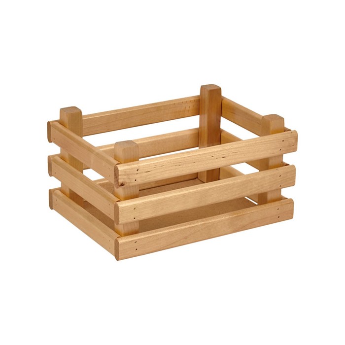 фото Ящик деревянный для хранения polini home basket, цвет лакированный, 23х17х12 см