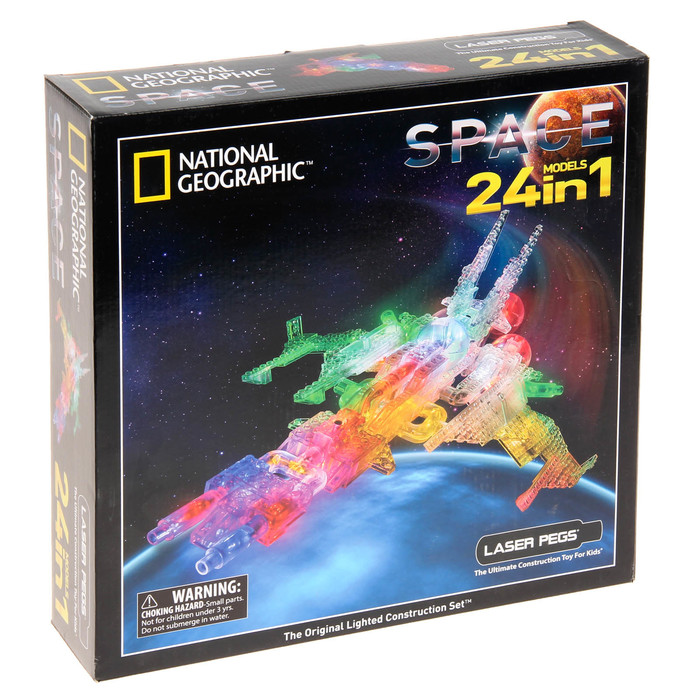Конструктор светодиодный 24 в 1 "Гео Космос", 161 деталь