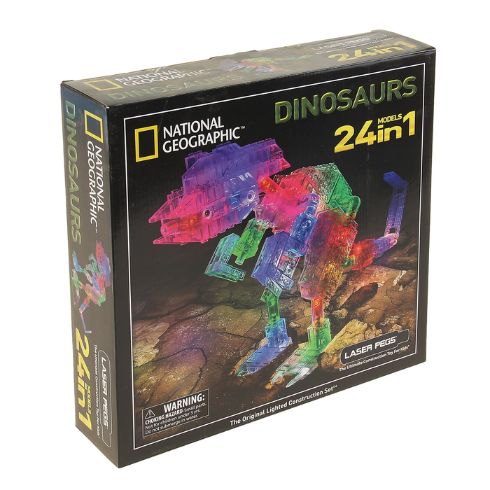 Конструктор светодиодный 24 в 1 "Гео Динозавры", 218 деталей