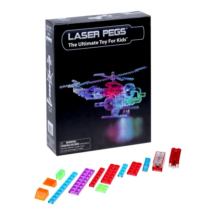 Конструктор светодиодный 8 в 1 "Вертолет", 88 деталей