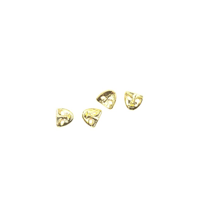 Металлическая фурнитура POLE «Маска золото широкая», 4 шт металлическая фурнитура pole белая маска 4 шт