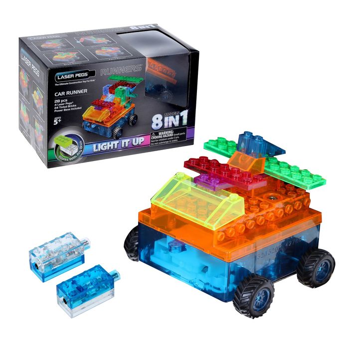 Конструктор светодиодный 8 в 1 "Военная машина", 28 элементов