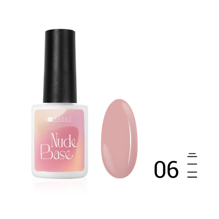 

Цветная база Pashe Nude base, №06 чайная роза, 9 мл