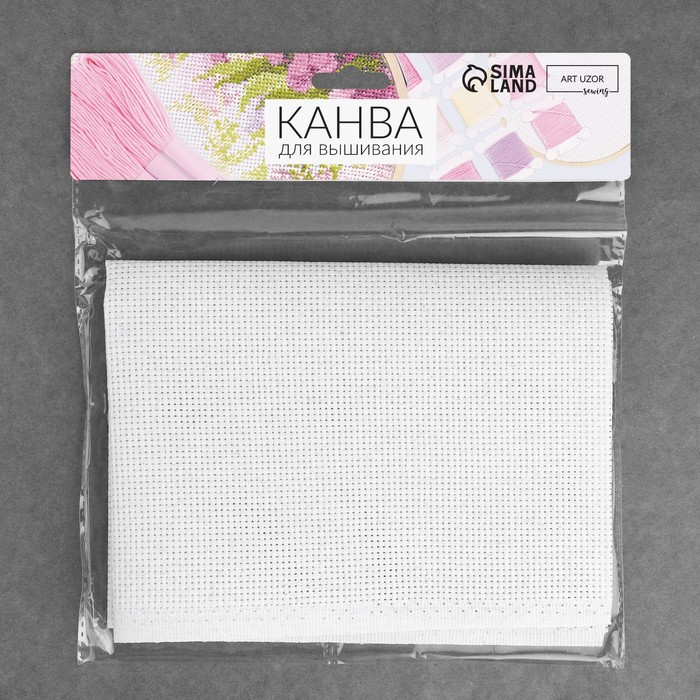 фото Канва для вышивания №14, 30 × 40 см, цвет белый арт узор