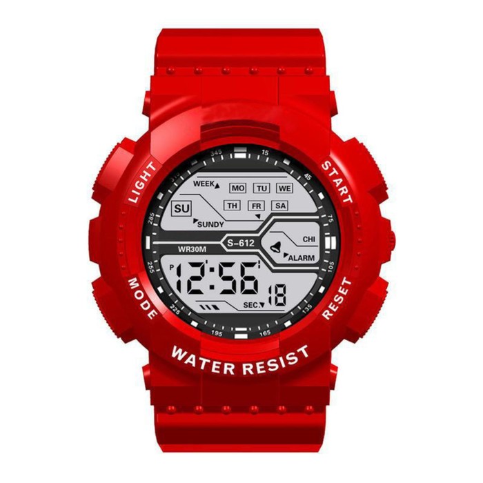 Часы наручные электронные, водонепроницаемые, красные красные часы oregon rrm116 r
