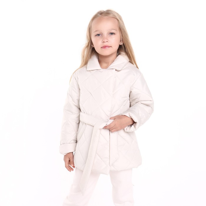Куртка детская стеганая, цвет латте, рост 110 см куртка детская стеганая цвет серый рост 98 см