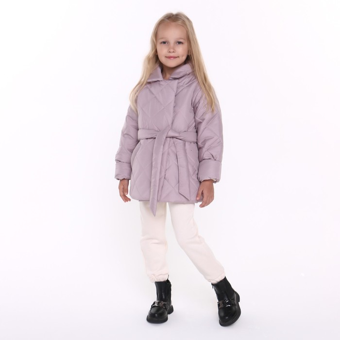 Куртка детская стеганая, цвет пепельной розы, рост 116 см