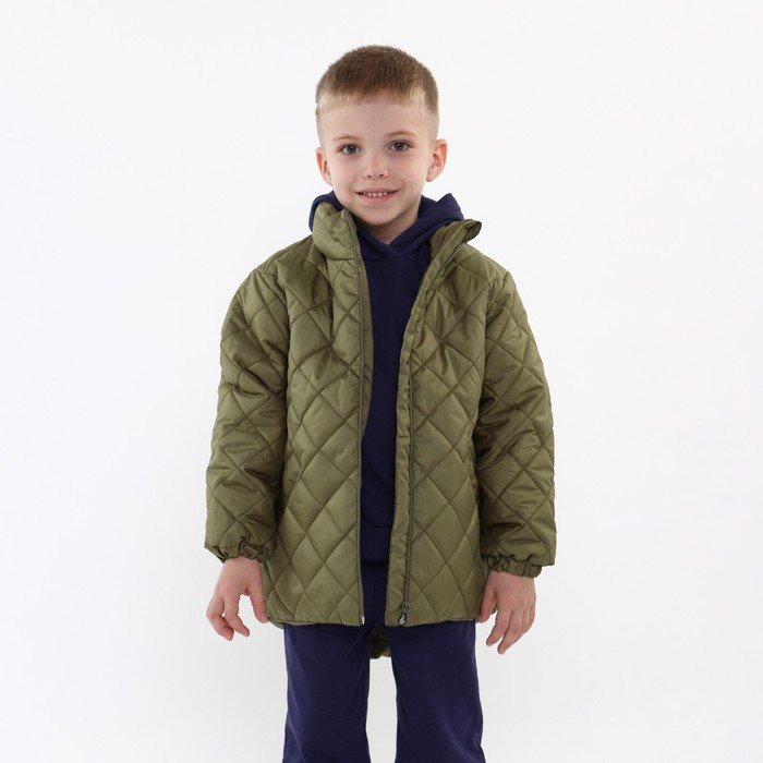 Куртка детская стеганая, цвет хаки, рост 110 см