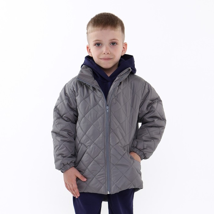 Куртка детская стеганая, цвет серый, рост 104 см