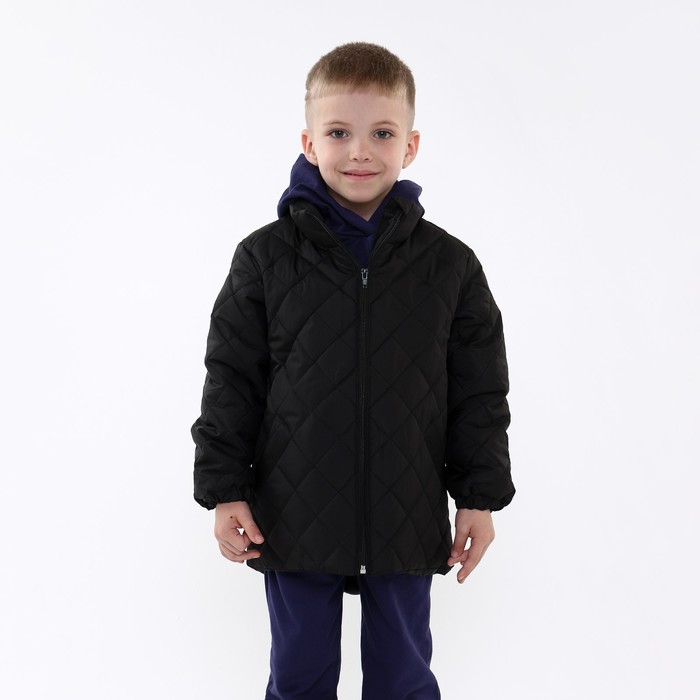 Куртка детская стеганая, цвет черный, рост 110 см куртка детская стеганая цвет серый рост 98 см