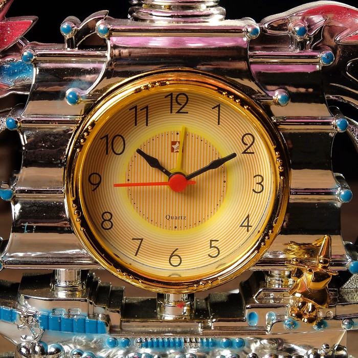 Часы-светильник с будильником "Корабль с чайками"