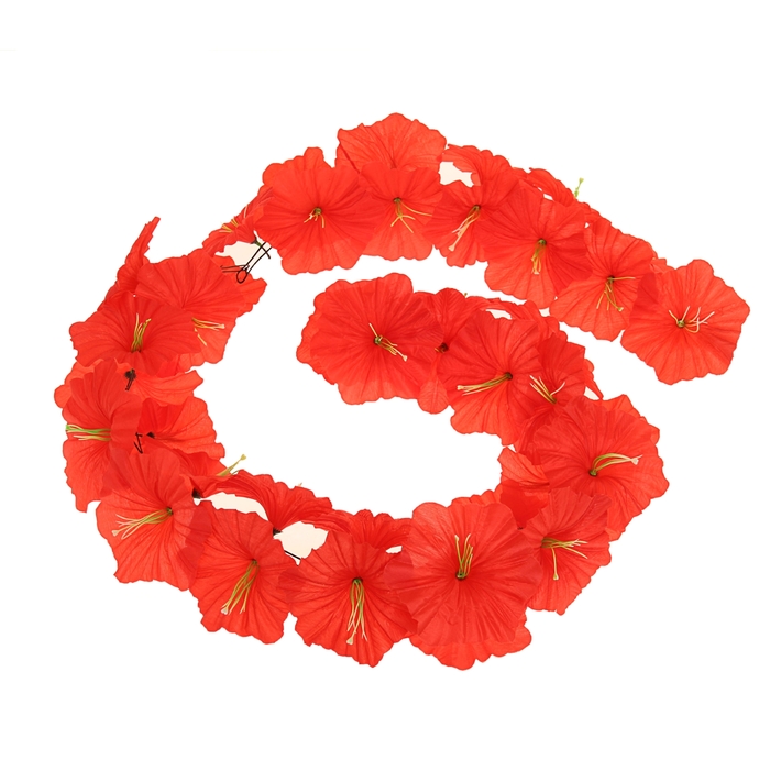 Гавайская гирлянда "Лилия", цвет красный