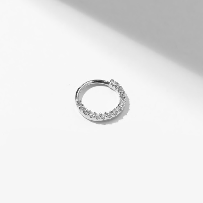 Пирсинг в ухо «Кольцо» (хеликс), d=11 мм, цвет белый в серебре
