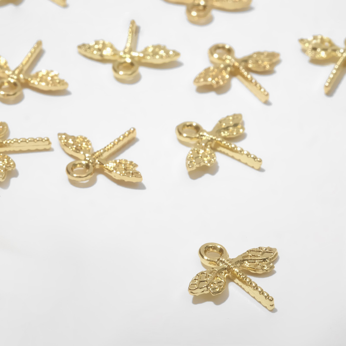 

Подвеска «Стрекоза», набор 10 шт., цвет золото