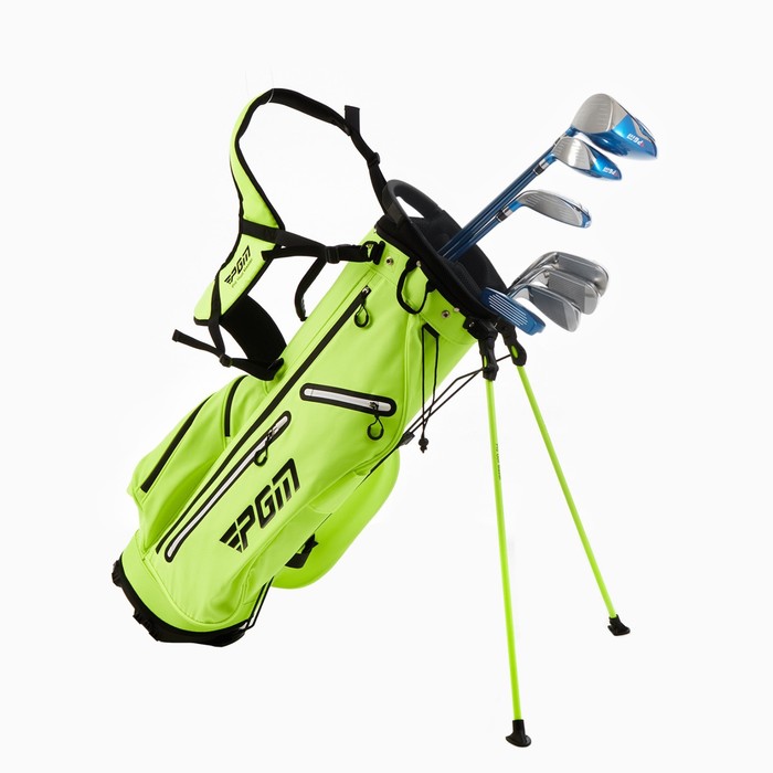 Сумка для гольфа PGM, для 13-14 клюшек, зеленая сумка для гольфа pgm детская для 13 клюшек 3 отверстия 24х18 см нейлон зеленый