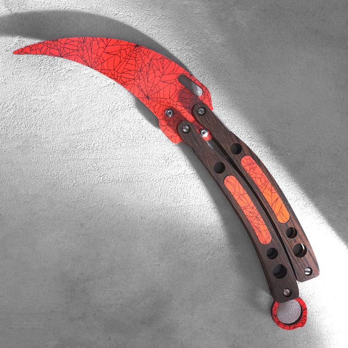 Сувенир деревянный Нож-бабочка. Керамбит, красный деревянный игрушечный нож бабочка убийство премиум
