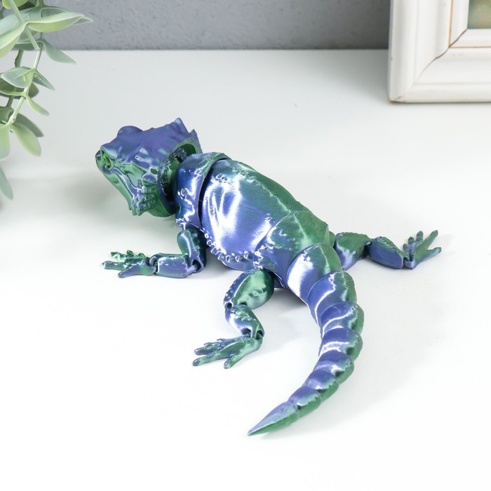 

Сувенир-антистресс "Бородатая Агава Клайд" 20,5х14х4 см, зелёный хамелеон