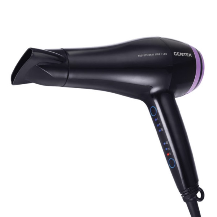 

Фен Centek CT-2263, 2000 Вт, 2 скорости, 3 температурных режима, чёрный