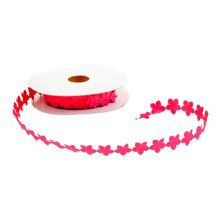 Лента декоративная "Нежность", цвет малиновый