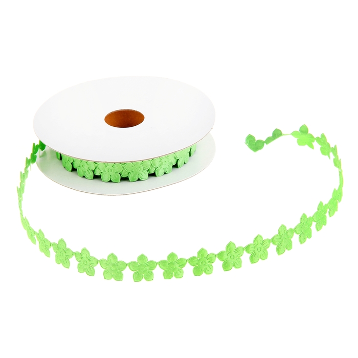 Лента декоративная "Нежность", цвет зелёный