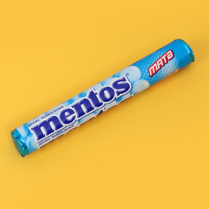 Драже Mentos мятный, 37,5 г драже жевательные mentos фрукты 95 г