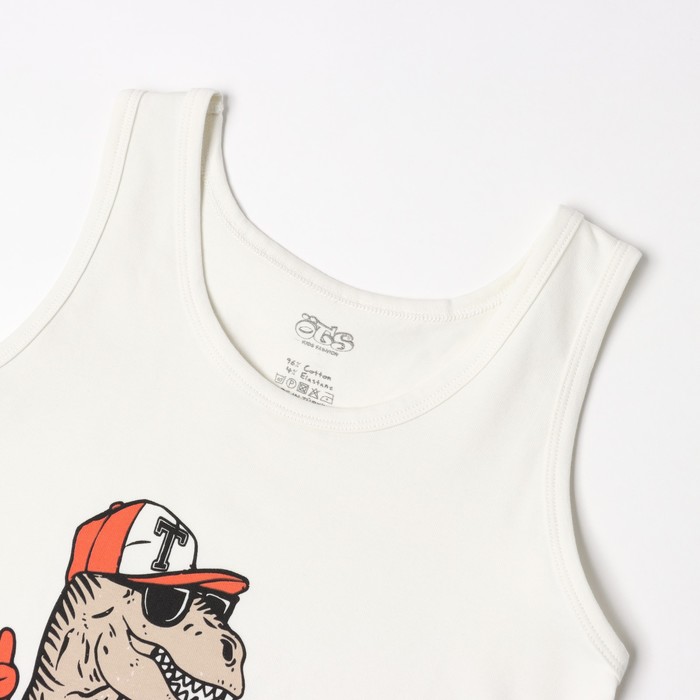 

Комплект (майка,трусы) для мальчика, цвет белый, рост 122-128 см