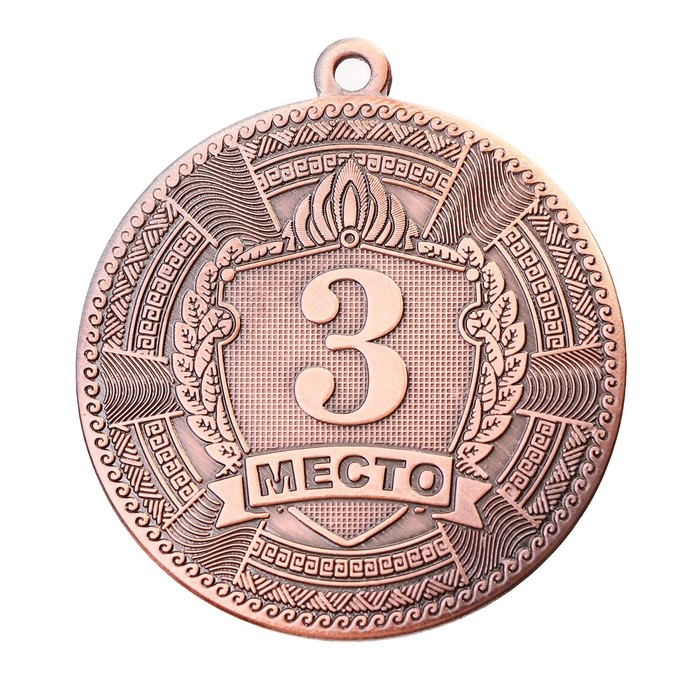 фото Медаль призовая 197 диам 5 см. 3 место. цвет бронз. без ленты командор