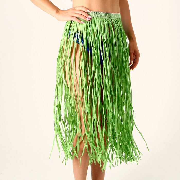 гавайская юбка 80 см цвет зеленый Гавайская юбка, 80 см, цвет зеленый