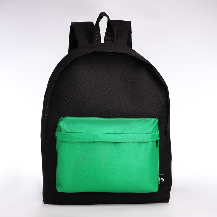 цена Спортивный рюкзак TEXTURA, 20 литров, цвет чёрный/зелёный