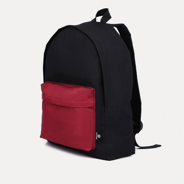 Спортивный рюкзак TEXTURA, 20 литров, цвет чёрный/бордовый