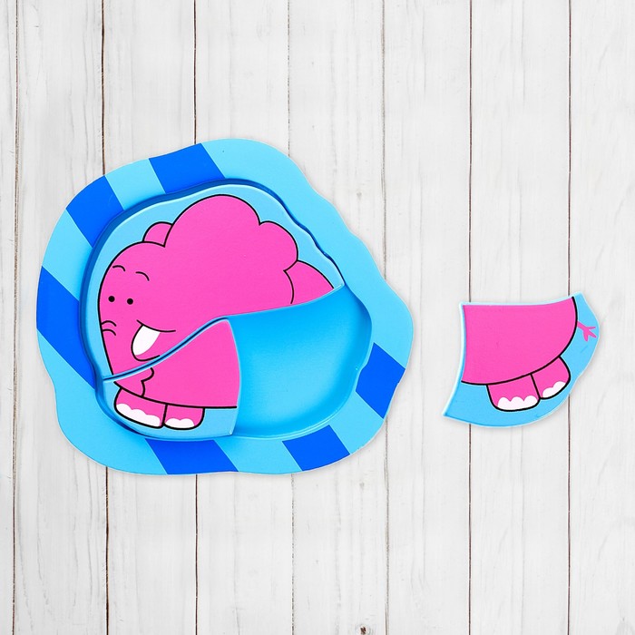 Рамка-вкладыш фигурная "Слоник", 3 элемента