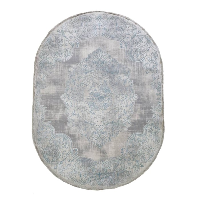 

Ковёр овальный Amatis Lux 36560A, размер 250x350 см, цвет grey / blue