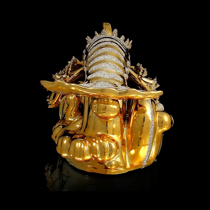 Сувенир керамика под золото "Омар" 12,5х14х28 см