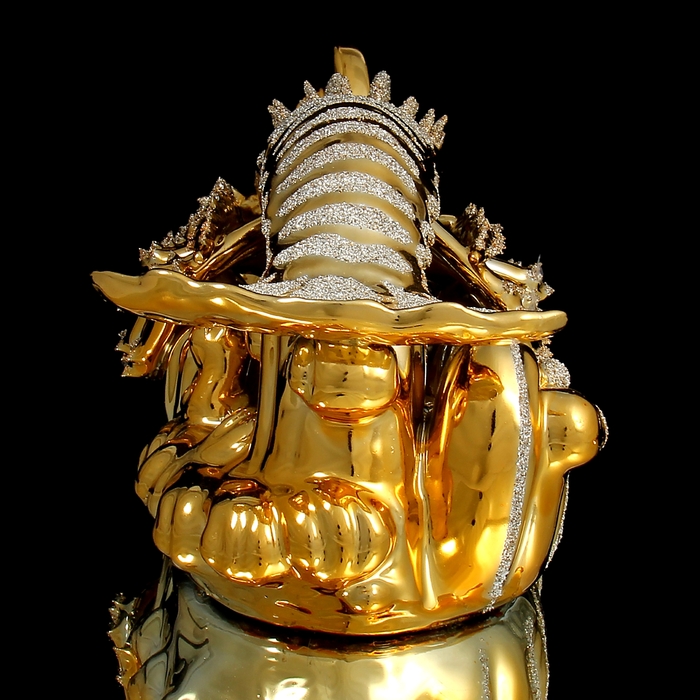 Сувенир керамика под золото "Омар" 12,5х14х28 см