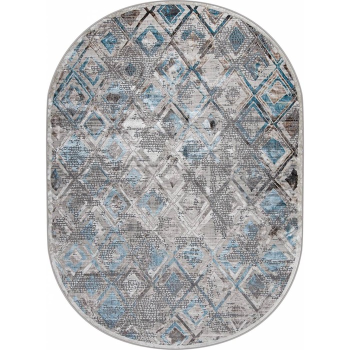 

Ковёр овальный Roma 37910A, размер 150x300 см, цвет blue fls / beige fls