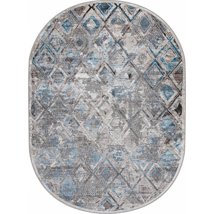 

Ковёр овальный Roma 37910A, размер 200x290 см, цвет blue fls / beige fls