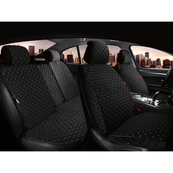 

Накидки на весь салон CarFashion SOKOL PLUS, цвет черный/черный/серый