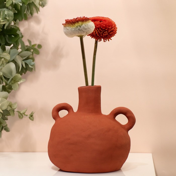 Ваза для цветов декоративная «Адриатика» цвет терракотовый 20 х 23 х 12 см ваза для цветов октавия полистоун 23 х 23 х 36 см