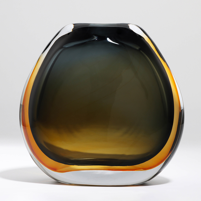 Ваза для цветов «Аркана» из прозрачного цветного стекла 28 х 23 х 9 см ваза для цветов подсвечник электра 10 х 9 х 9 см