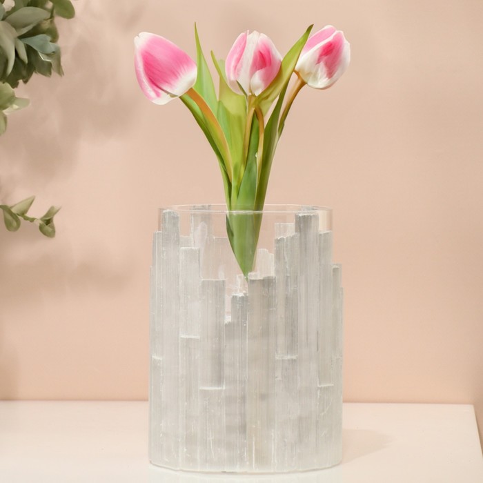 ваза для цветов сердце белое 3 х 9 х 20 см Ваза для цветов подсвечник «Электра» 15 х 9 х 9 см