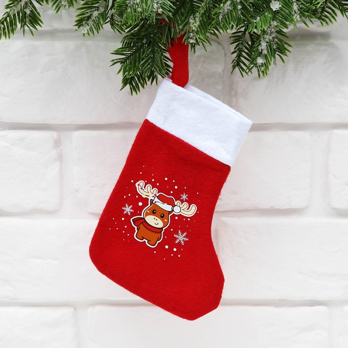 фото Мешочек-носок для подарков "милаш", 11 х 16 см зимнее волшебство